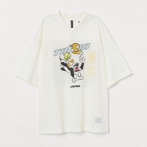 Oversized Looney Toons Mesh Shirt